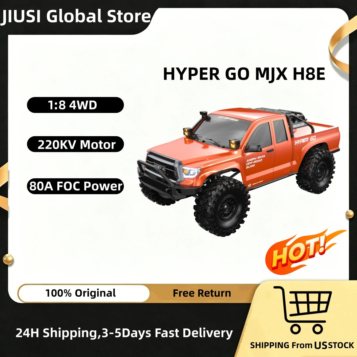 RC Adult Off Road 4X4 HYPER GO MJX H8E 1:8  Rc Toys CarRemote Control Rc Truck Rc Crawler 2.4G Brushless High Speed