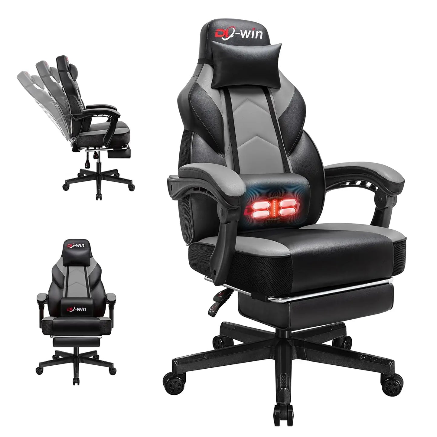 Gaming Chairs for Adults, Computer Chair with Footrest and High Back, Big and Tall Gamer Chair's with Massage, Customized