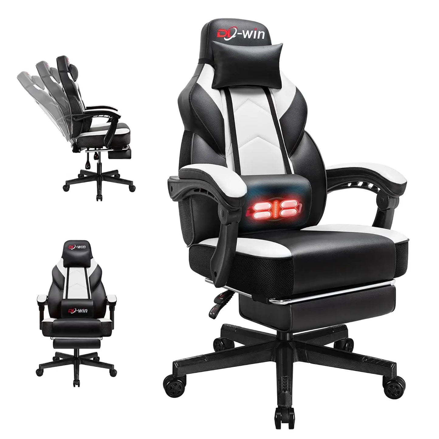 Gaming Chairs for Adults, Computer Chair with Footrest and High Back, Big and Tall Gamer Chair's with Massage, Customized
