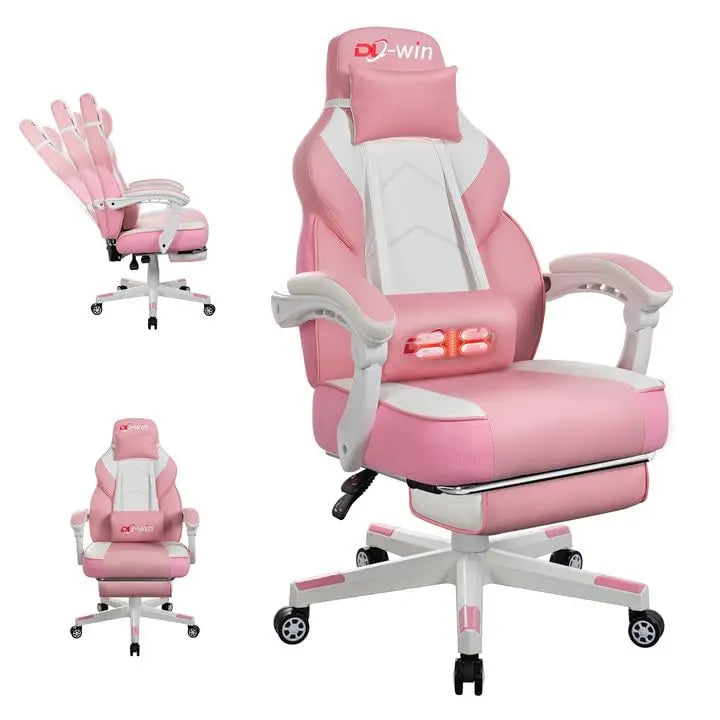 Gaming Chairs for Adults, Computer Chair with Footrest and High Back, Big and Tall Gamer Chair's with Massage, Customized